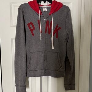 Victoria's Secret Pink, Red and Gray property of Ohio State Hoodie